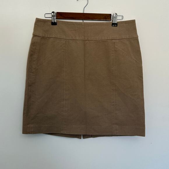 Banana Republic Khaki Mini/Pencil Skirt, Size 12 - Picture 1 of 7